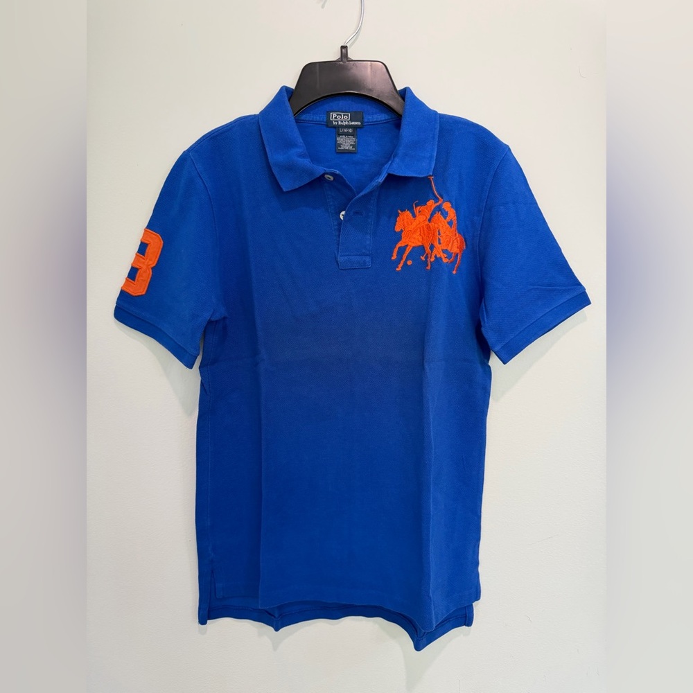 Polo Ralph Lauren Boys Blue Polo Shirt Size Large
